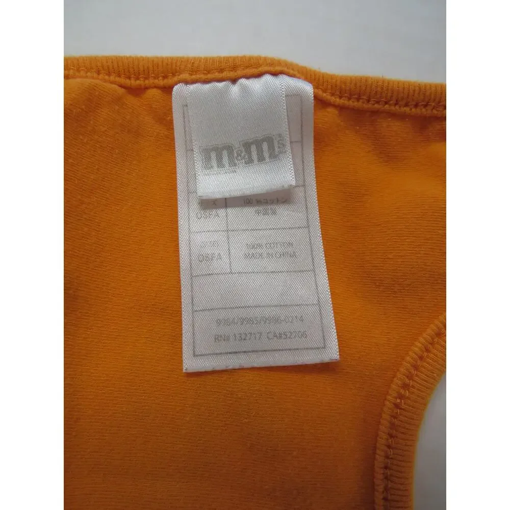 Set of 2 M&M Baby Bibs 100% Cotton Blue Orange Novelty Collectible Chocolate